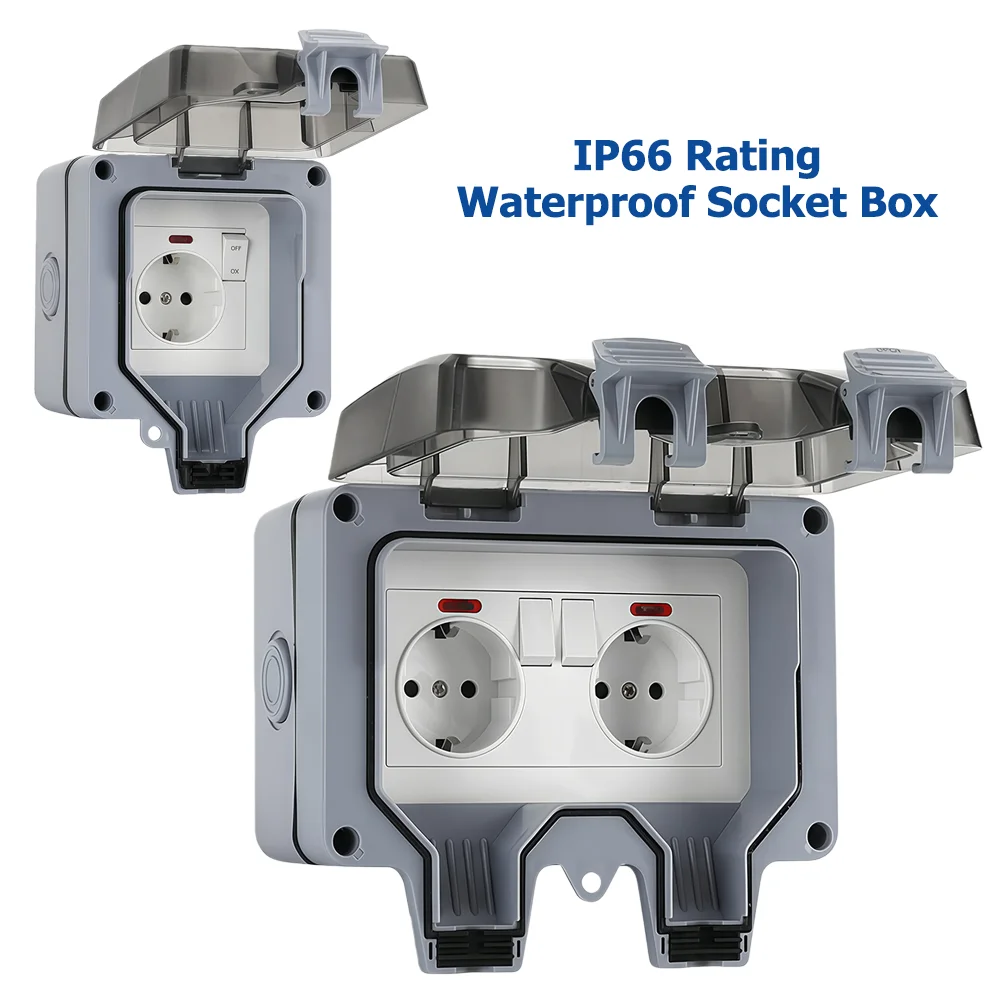 Power Switch Outdoor - Наружная розетка в европейском стиле с