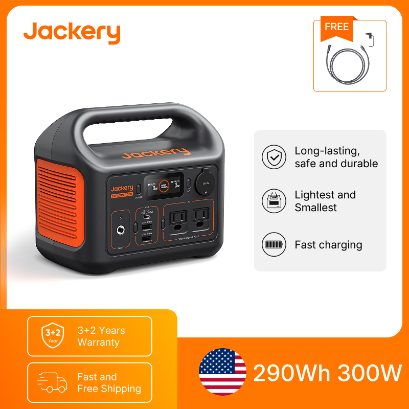 Extension Cord Outdoor - Портативная электростанция Jackery Explorer 300New с