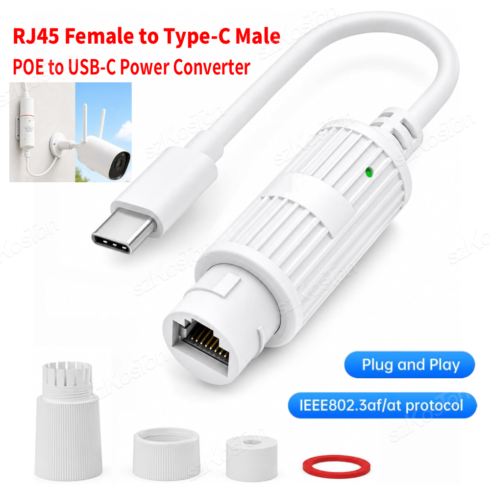 Outdoor Power Adapter Usb C - Преобразователь питания POE в USB-C, адаптер