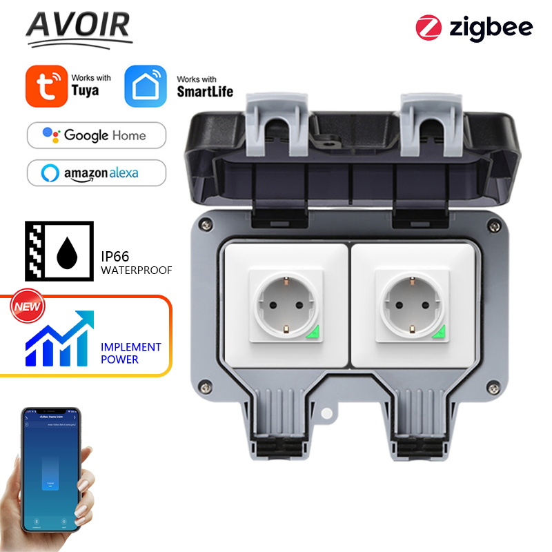 Power Switch Outdoor - Электрические розетки Zigbee IP66, водонепроницаемая уличная