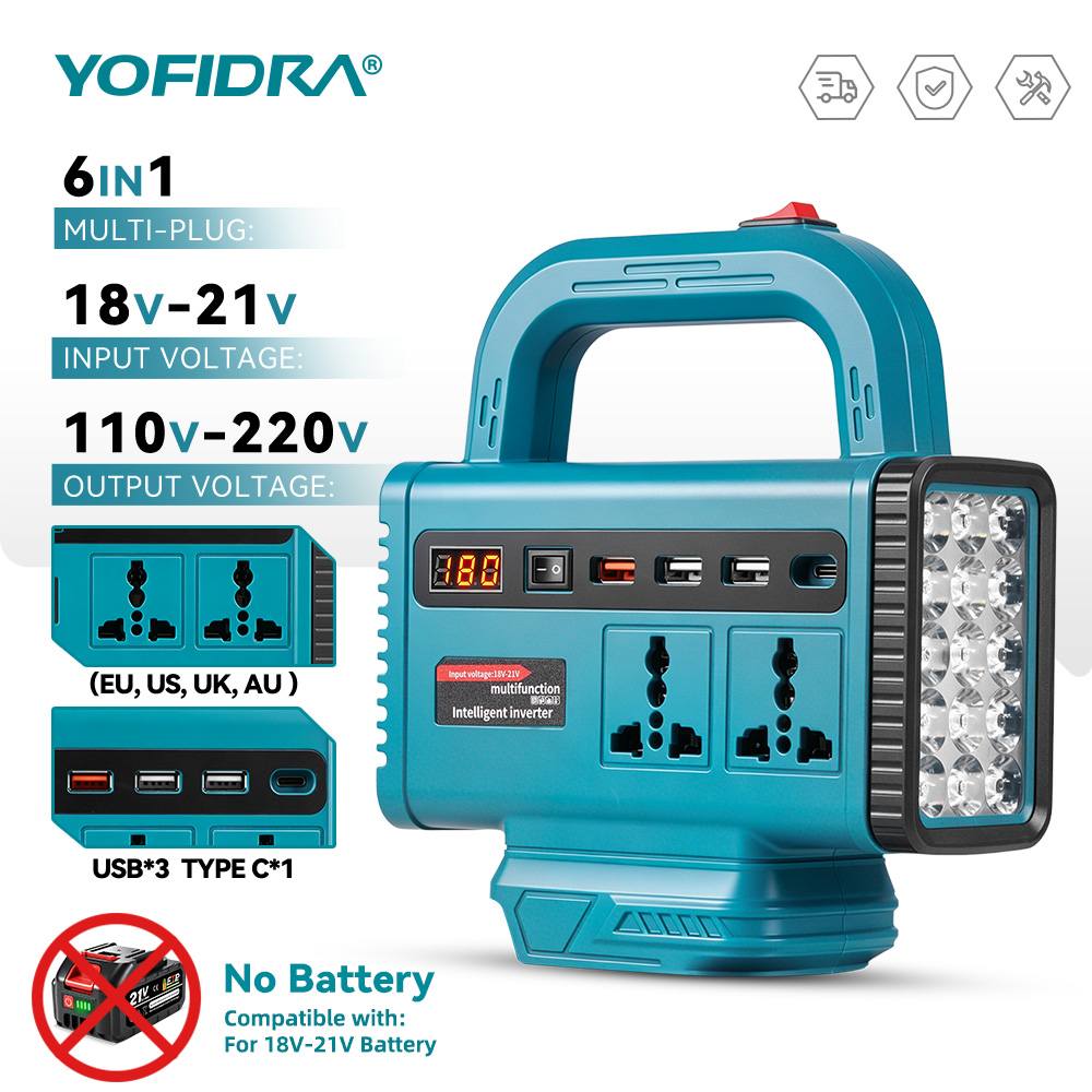 Outdoor Power Inverter - Портативный инвертор YOFIDRA 220В для экстренного