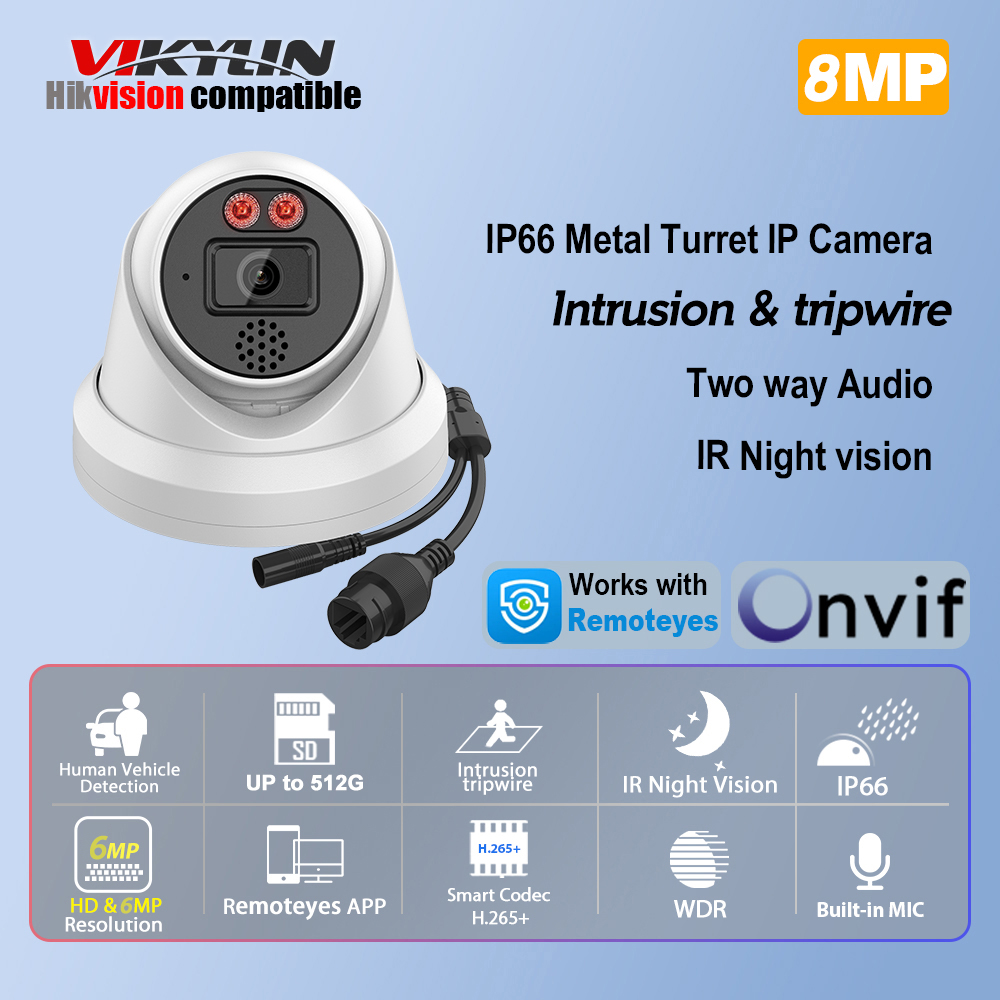 Outdoor Power G Motion - Vikylin 8MP IP-камера с ИК-подсветкой для