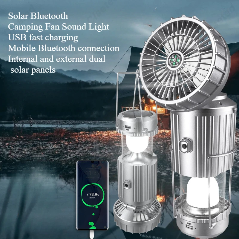 Power Switch Outdoor - Креативная светодиодная лампа-вентилятор на солнечной энергии,