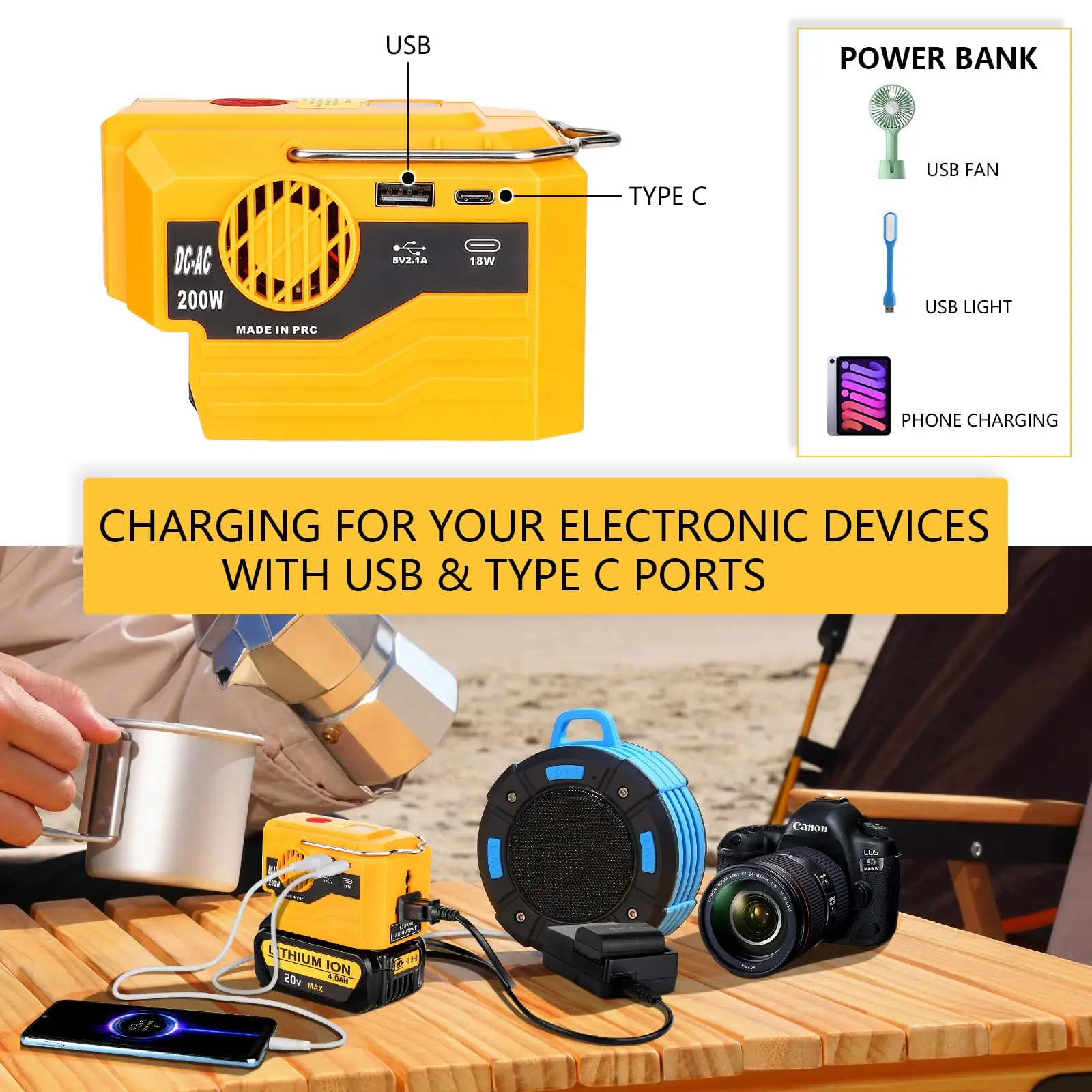 Портативный генератор для кемп – обзор и цена Outdoor Power Inverter