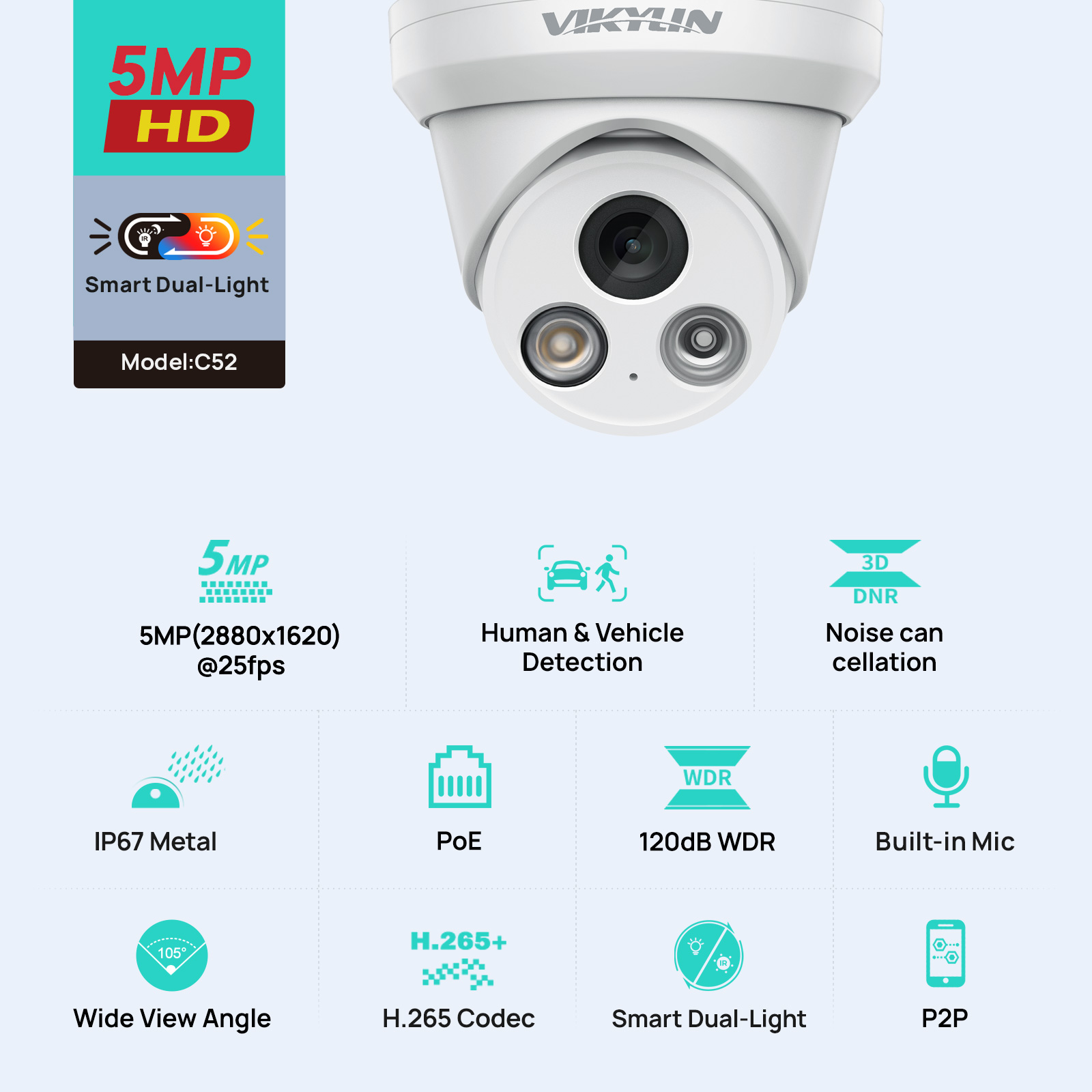 Уличная IP-камера VIKYLIN 5 МП – обзор и цена Outdoor Power G Motion