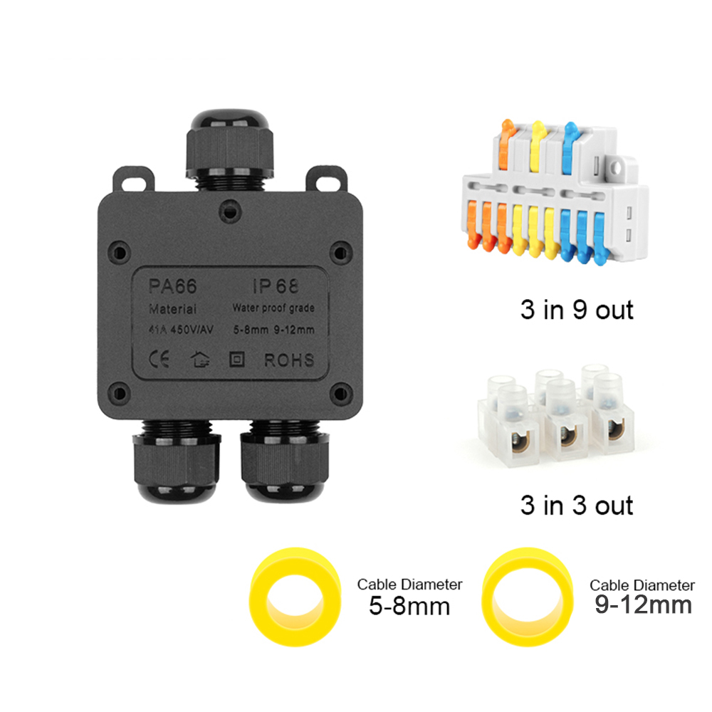 IP68 Водонепроницаемая распред – обзор и цена Outdoor Power Distribution Box
