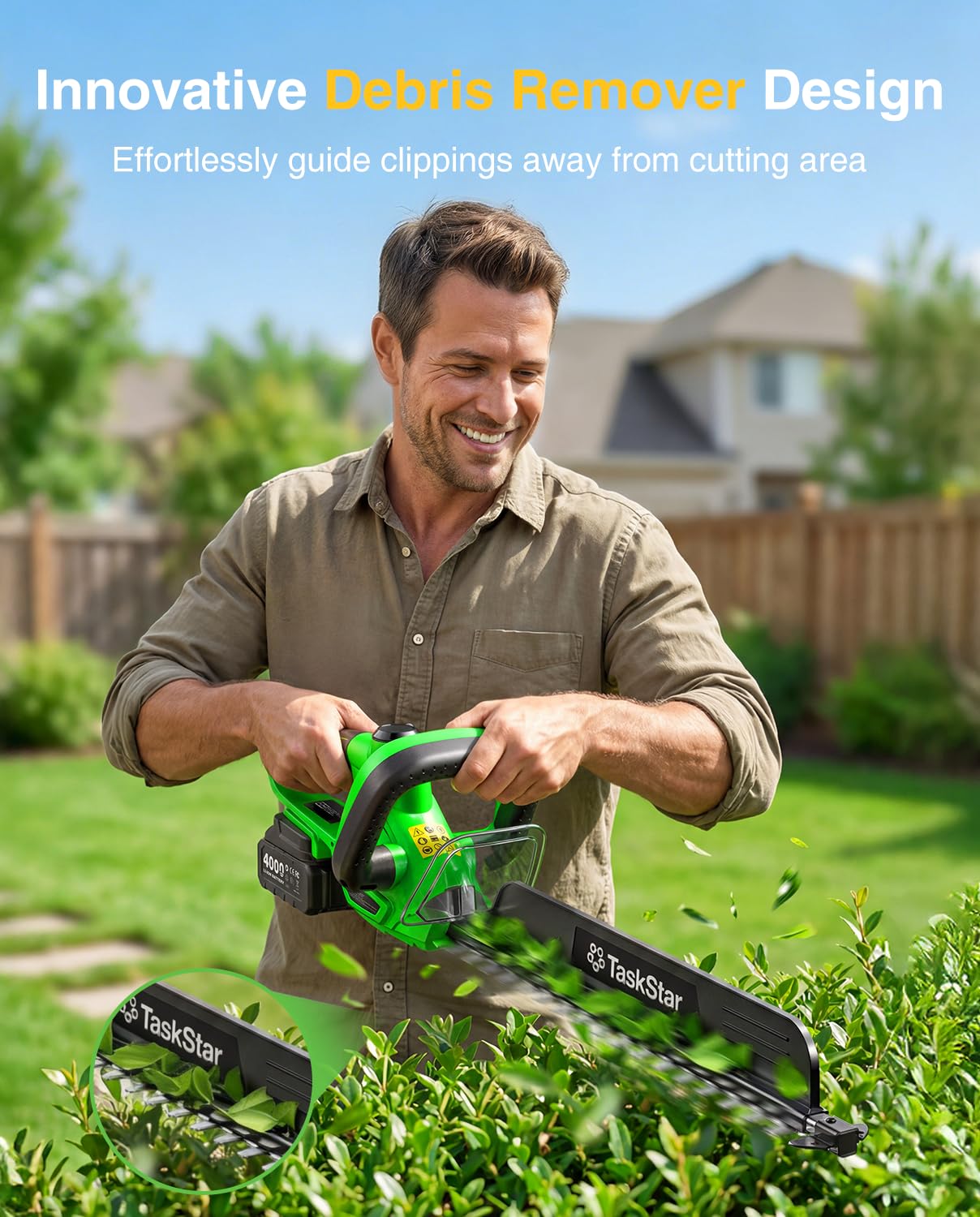 Электрический кусторез TaskSta – обзор и цена Hedge Trimmer Cordless