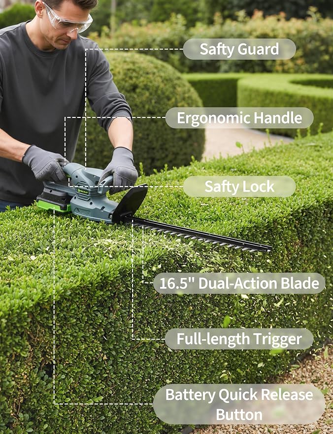 Аккумуляторный кусторез 18-20  – обзор и цена Hedge Trimmer Cordless