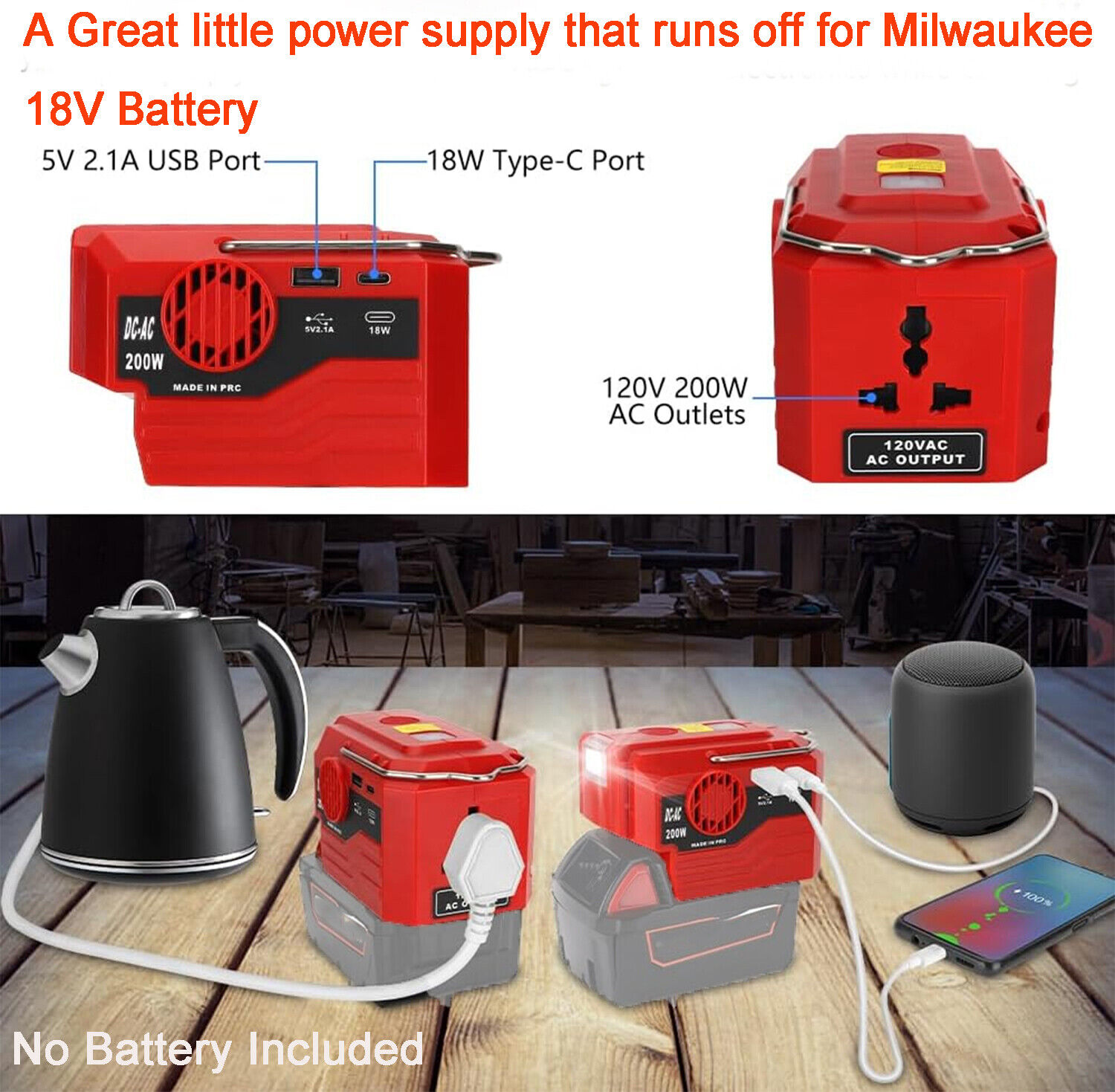 Портативный инвертор мощности  – обзор и цена Outdoor Power Inverter