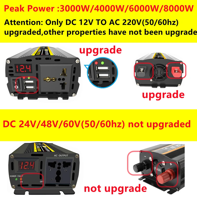 6000 Вт DC12/24 В в AC 220 В ч – обзор и цена Outdoor Power Inverter