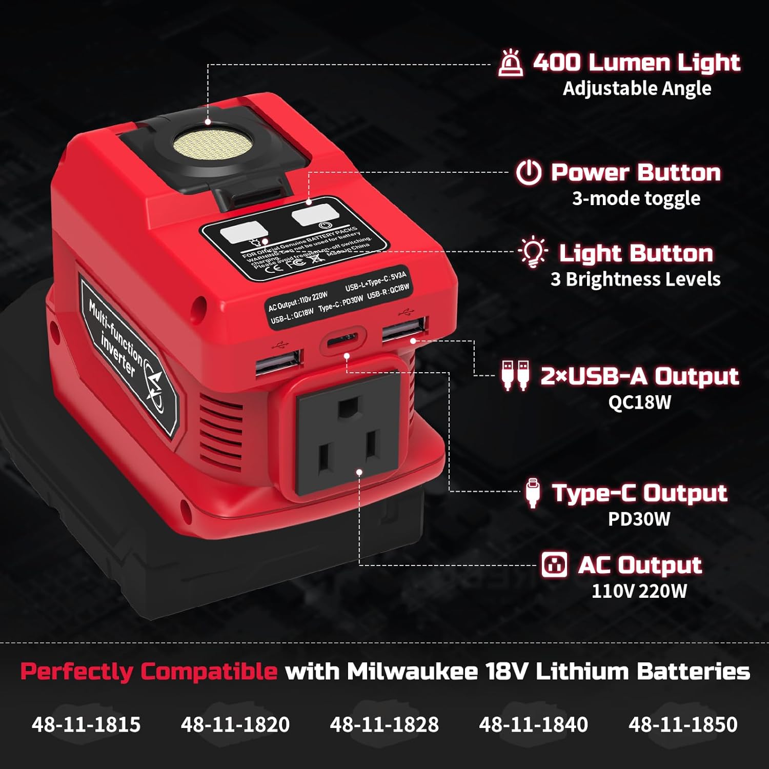 Инвертор Kzreect 220W, совмест – обзор и цена Outdoor Power Inverter