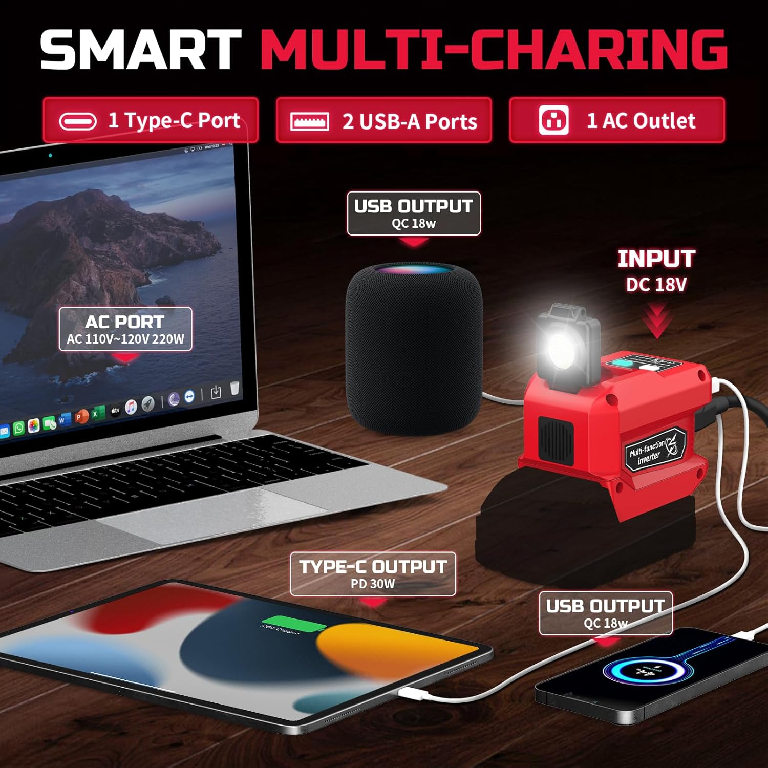 Инвертор Kzreect 220W, совмест – обзор и цена Outdoor Power Inverter