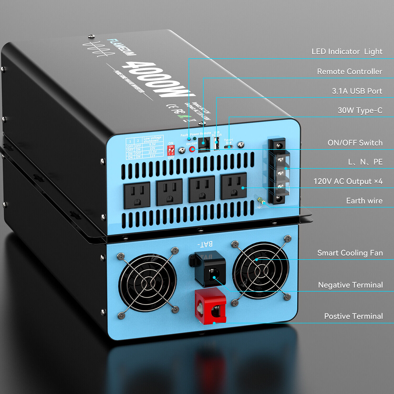 Инвертор мощностью 4000 Вт с ч – обзор и цена Outdoor Power Inverter